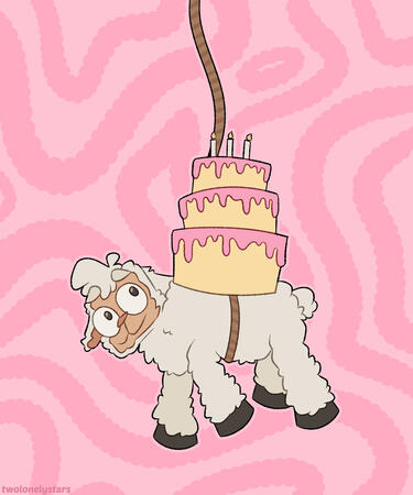 Aerial Sheep Service Cake Delivery